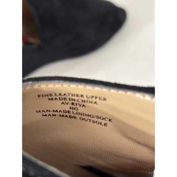 Adrienne Vittadini Black Suede Open Toe Wedge Booties Ankle Boots Women Size 10 - Picture 8 of 8